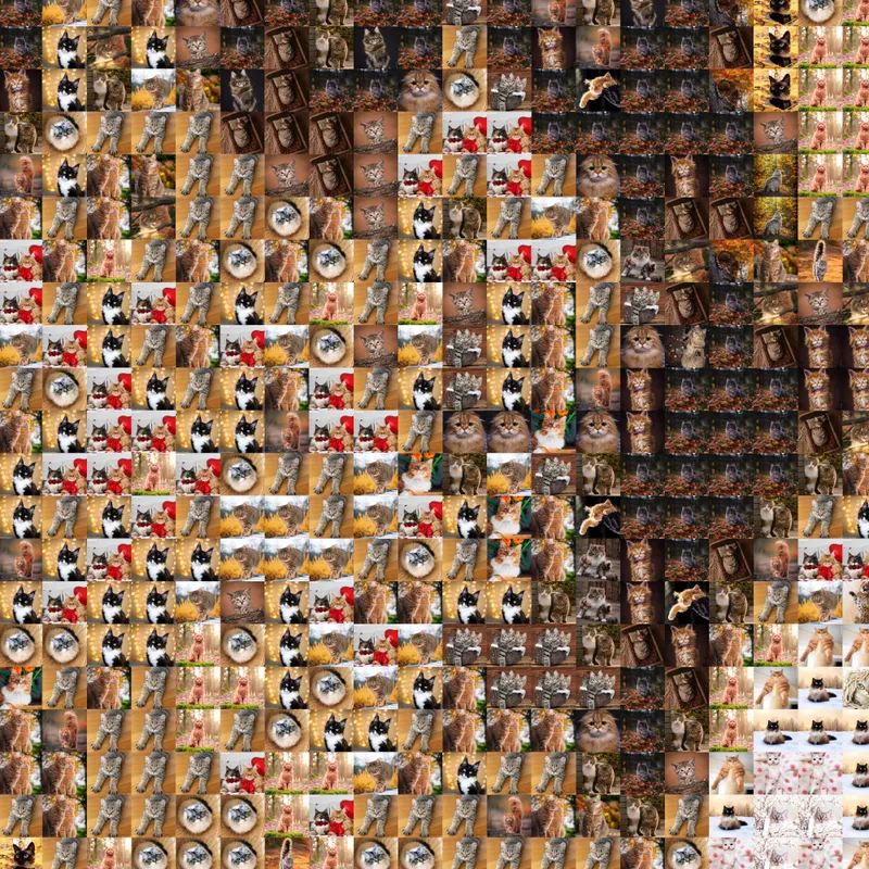 Cats Mosaic – zoom level 4 of 5